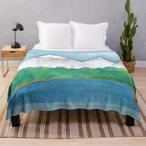 Item preview, Mountains with icy top forest and a lake designed and sold by JuliasArtWorld.