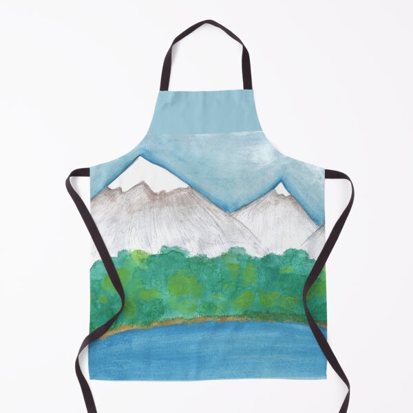 Item preview, Mountains with icy top forest and a lake designed and sold by JuliasArtWorld.