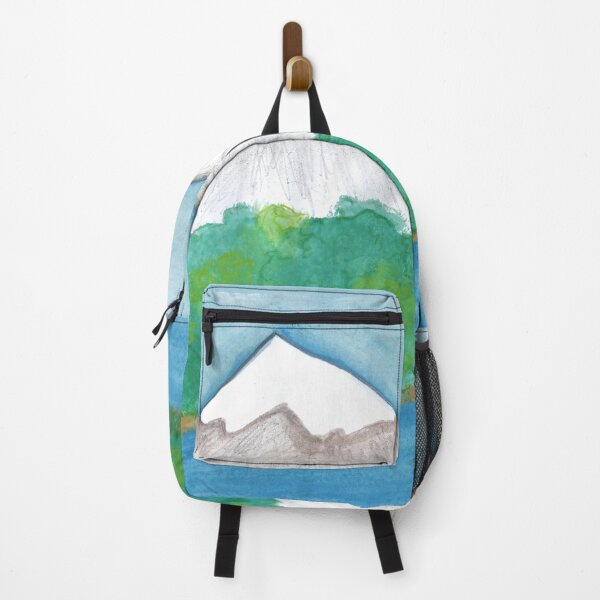 Item preview, Mountains with icy top forest and a lake designed and sold by JuliasArtWorld.