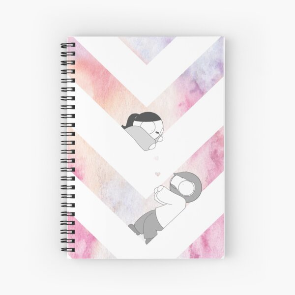 Watercolor Graphic - Pink Spiral Notebook