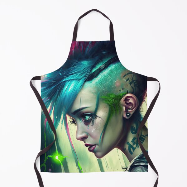 Item preview, Punk girl 2077 green background designed and sold by IA-Power.