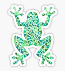 Mosaic frog. Sticker