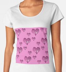 Elbkatz` peacock hearts pink Premium Scoop T-Shirt
