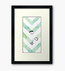 Watercolor Graphic - Green Framed Print