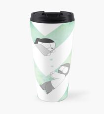 Watercolor Graphic - Green Travel Mug