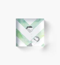 Watercolor Graphic - Green Acrylic Block