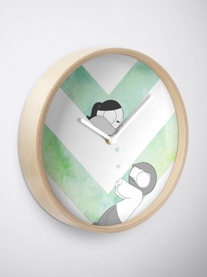 Alternate view of Watercolor Graphic - Green Clock
