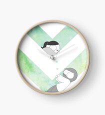 Reloj Gráfico de acuarela - Verde