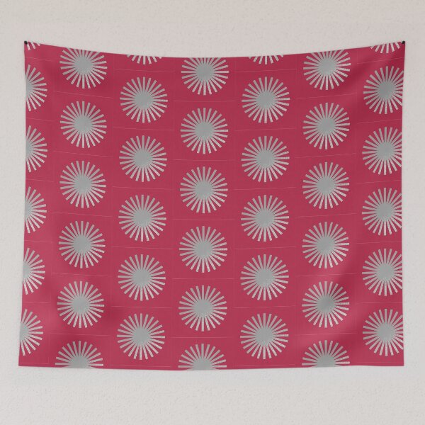 Item preview, Gray Sun on Viva Magenta Pink designed and sold by Ninaeva.