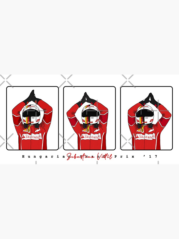 Sebastian Vettel Egyptian Dance Sticker Hungarian GP 2017
