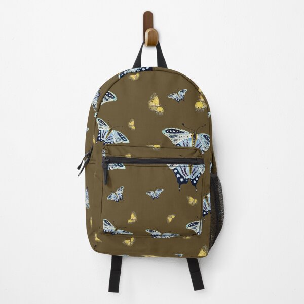 Item preview, Butterfly yellow blue a watercolor pattern green designed and sold by Yana Mustafina | Boho Soulful Designs.