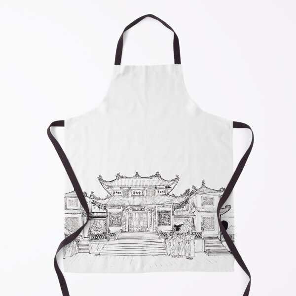 Item preview, Pagoda Di Linh Vietnam Pen and Ink Illustration designed and sold by Wall-Art-Sketch.