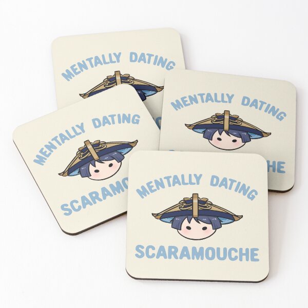 Item preview, Mentally dating Genshin Impact Scaramouche wanderer chibi head text | Morcaworks designed and sold by Morcawork.