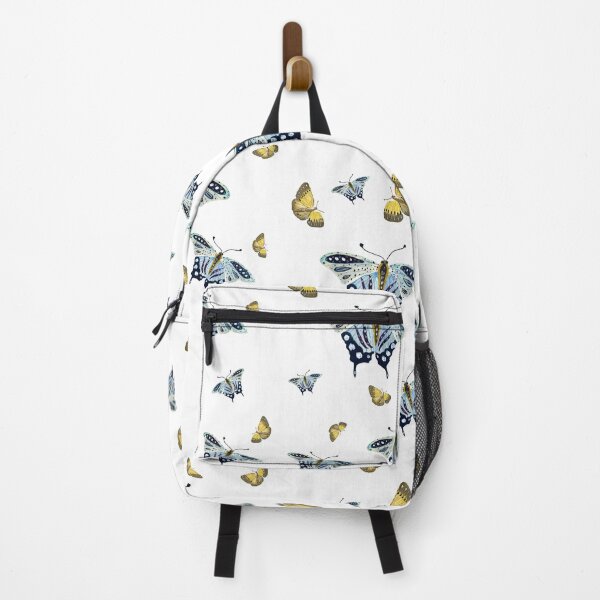 Item preview, Butterfly yellow blue a watercolor pattern designed and sold by Yana Mustafina | Boho Soulful Designs.