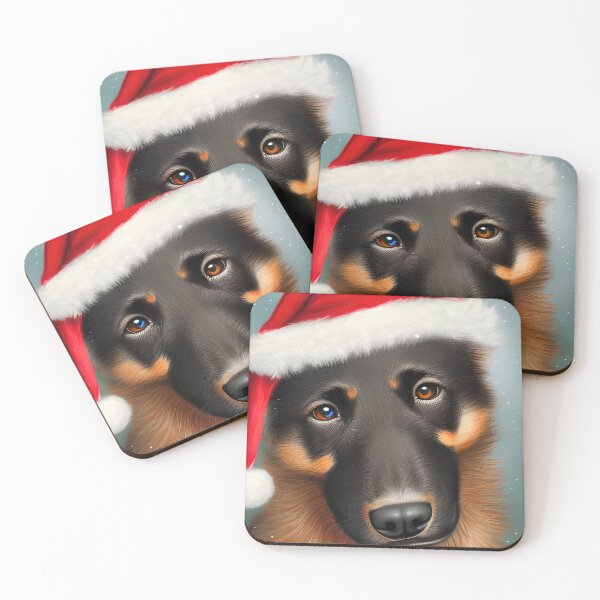 Item preview, Christmas Beauceron Wearing A Santa Hat designed and sold by ZenEverAI.
