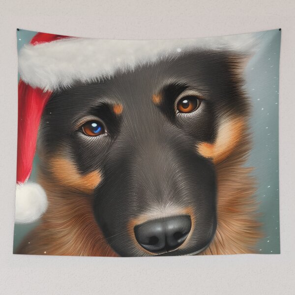 Item preview, Christmas Beauceron Wearing A Santa Hat designed and sold by ZenEverAI.