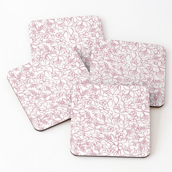 Item preview, White Background Viva Magenta Flowers designed and sold by PerlaDesignArt.