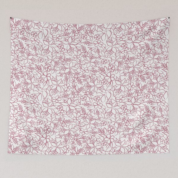 Item preview, White Background Viva Magenta Flowers designed and sold by PerlaDesignArt.