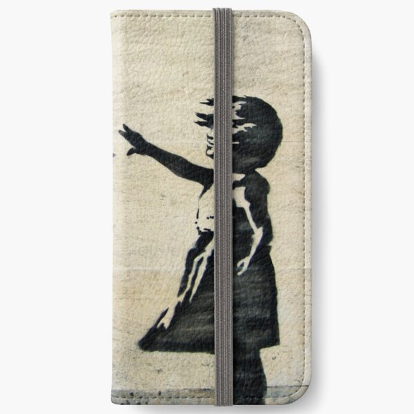 Banksy's Girl with a Red Balloon III iPhone Wallet