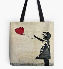Banksy's Girl with a Red Balloon III Tote Bag