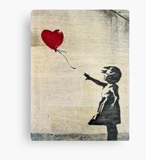 Banksy's Girl with a Red Balloon III Metal Print