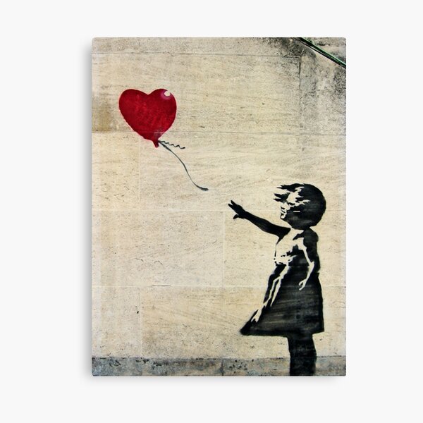 Banksy's Girl with a Red Balloon III Canvas Print