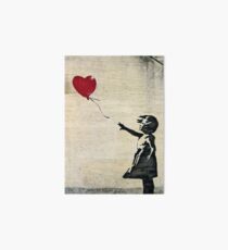Banksy's Girl with a Red Balloon III Art Board