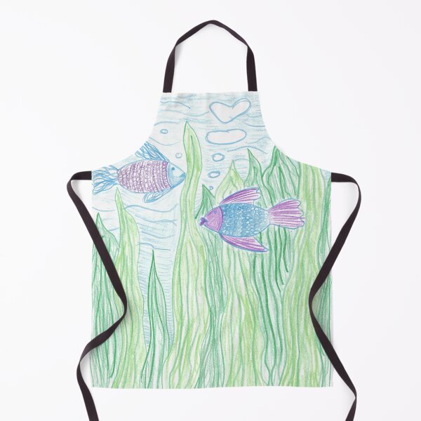 Item preview, Loving fish with sea weed and heart bubbles designed and sold by JuliasArtWorld.