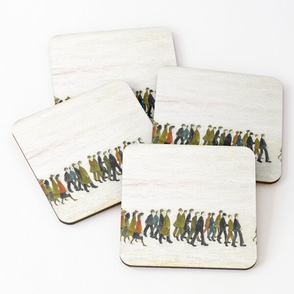 Item preview, Procession In South Wales - L S Lowry Large art prints designed and sold by buzztop.