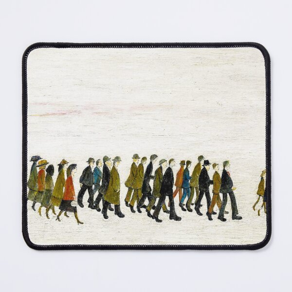 Item preview, Procession In South Wales - L S Lowry Large art prints designed and sold by buzztop.