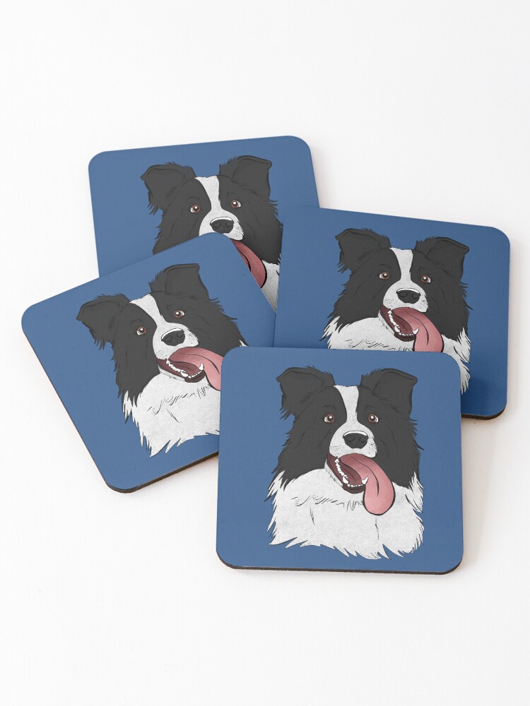 Border collie outlet coasters