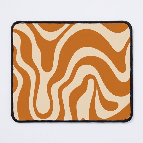 Item preview, 70s Liquid retro vintage orange swirl pattern designed and sold by ReneMagritteArt.