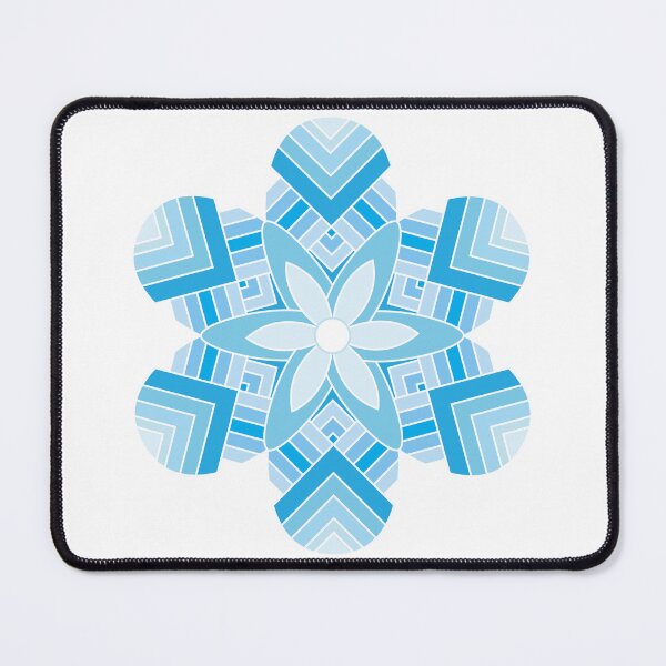 Item preview, Icy Blue Winter Snowflake Round Leaf designed and sold by Moyanana.