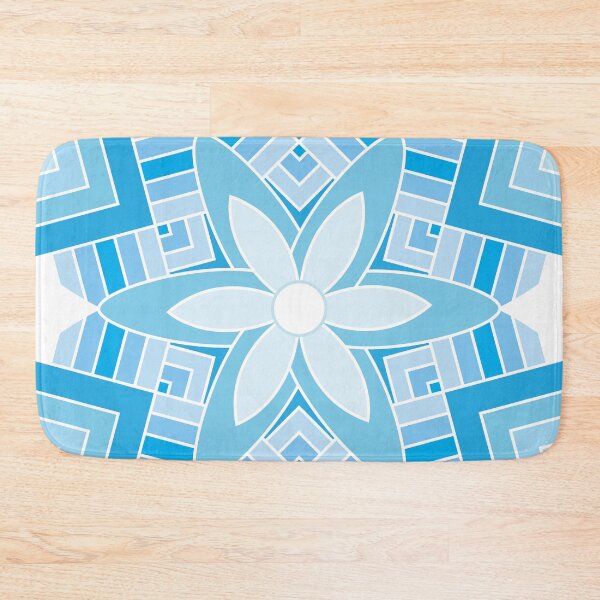Item preview, Icy Blue Winter Snowflake Round Leaf designed and sold by Moyanana.