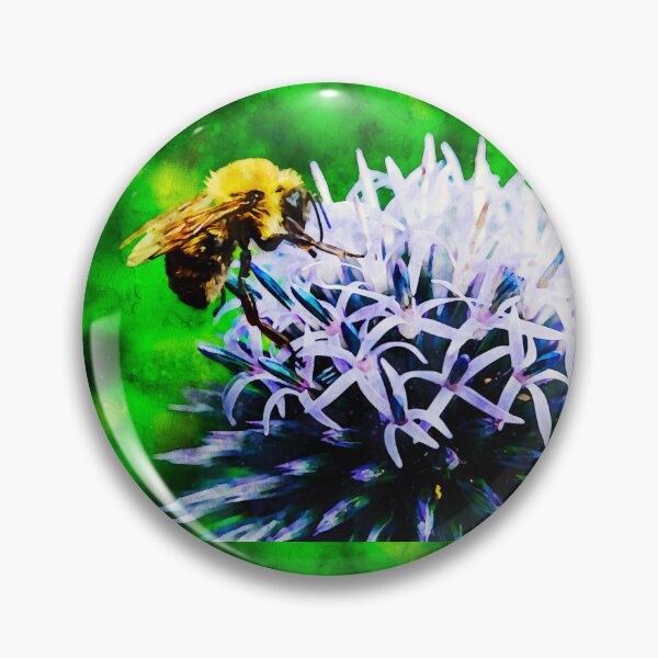 Item preview, Bee On Small Globe Thistle  designed and sold by Robert Alsop.