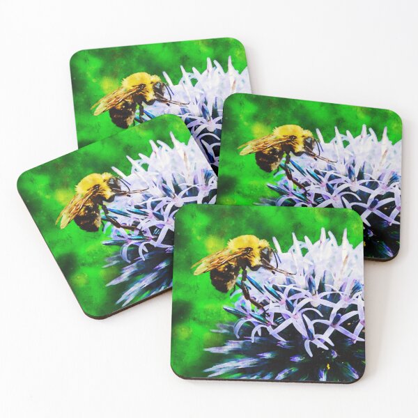 Item preview, Bee On Small Globe Thistle  designed and sold by Robert Alsop.