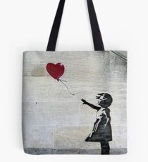 Banksy's Girl with a Red Balloon Tote Bag