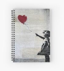 Banksy's Girl with a Red Balloon Spiral Notebook