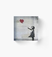 Banksy's Girl with a Red Balloon Acrylic Block