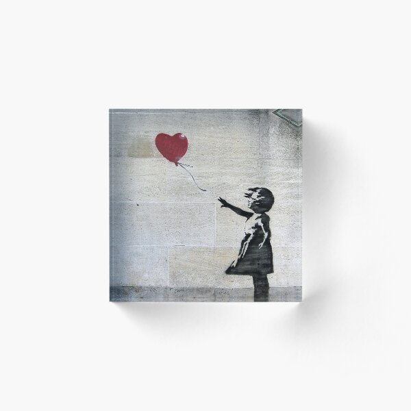 Banksy's Girl with a Red Balloon Acrylic Block