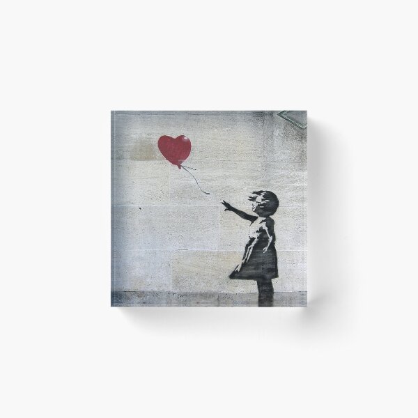 Banksy's Girl with a Red Balloon Acrylic Block