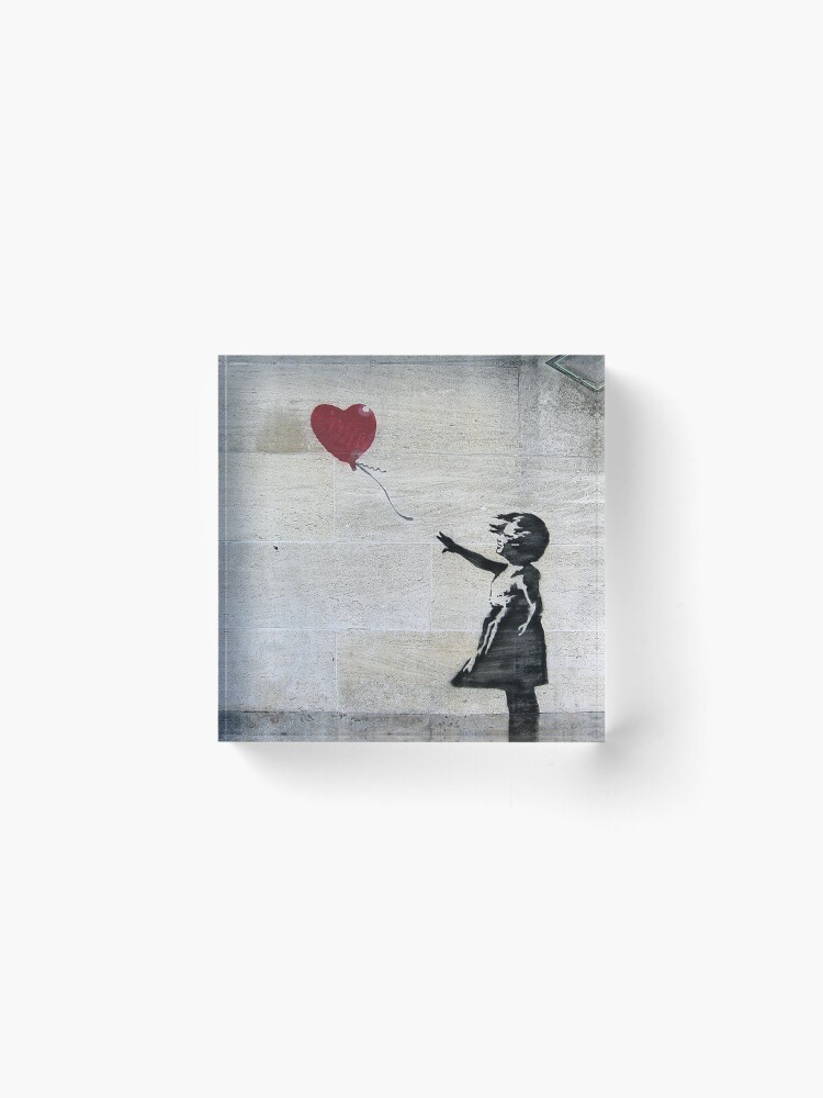 Alternate view of Banksy's Girl with a Red Balloon Acrylic Block