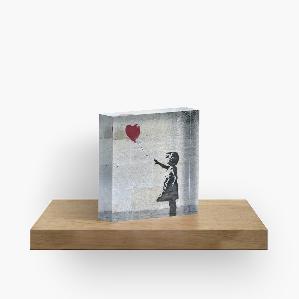 Banksy's Girl with a Red Balloon Acrylic Block