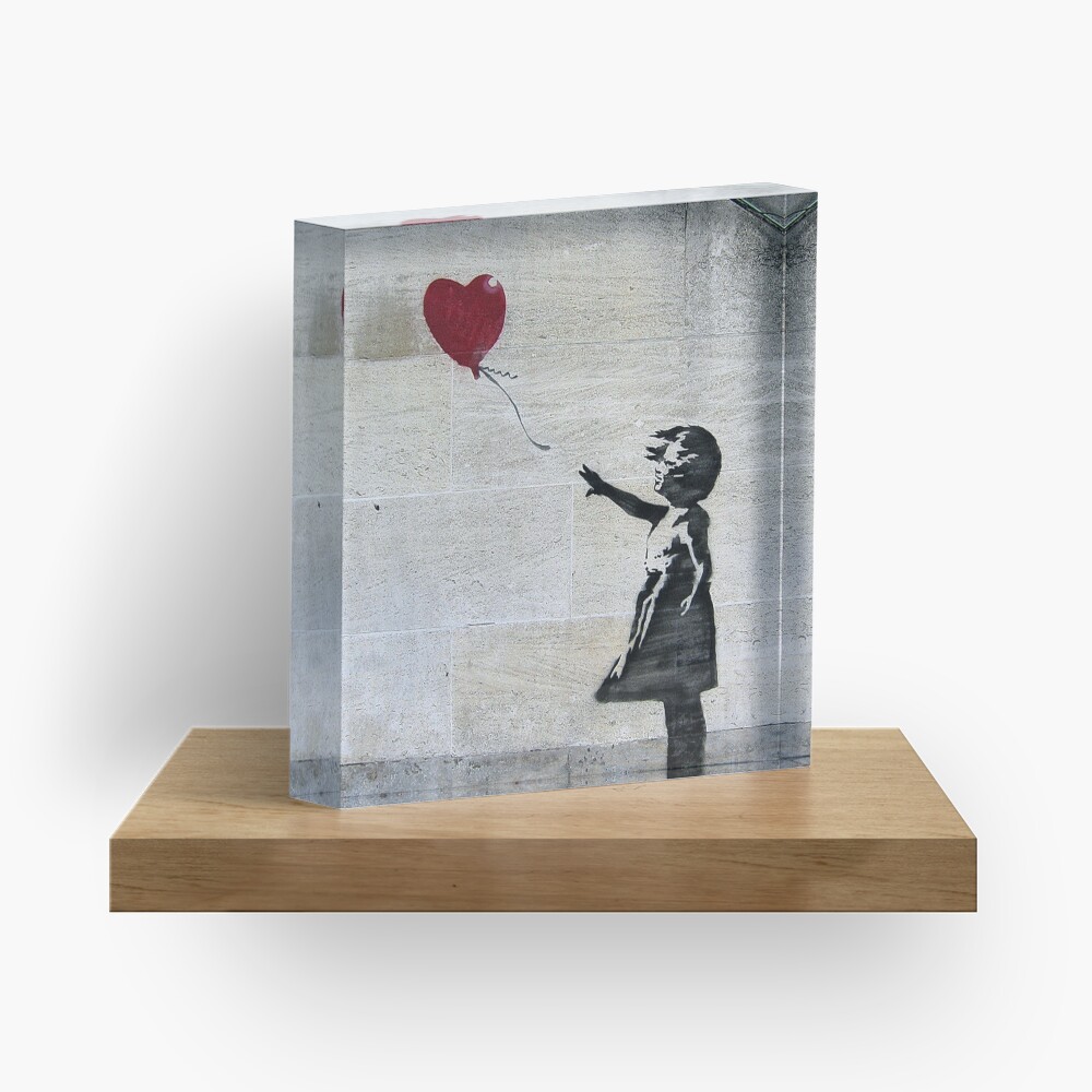 Banksy's Girl with a Red Balloon Acrylic Block