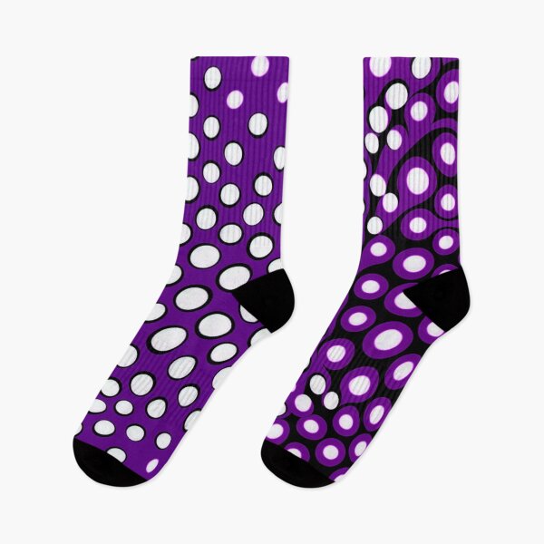 Aperçu de l'œuvre Motif violet violet points blancs fond abstrait moderne du milieu du siècle créée et vendue par RileyKyler.