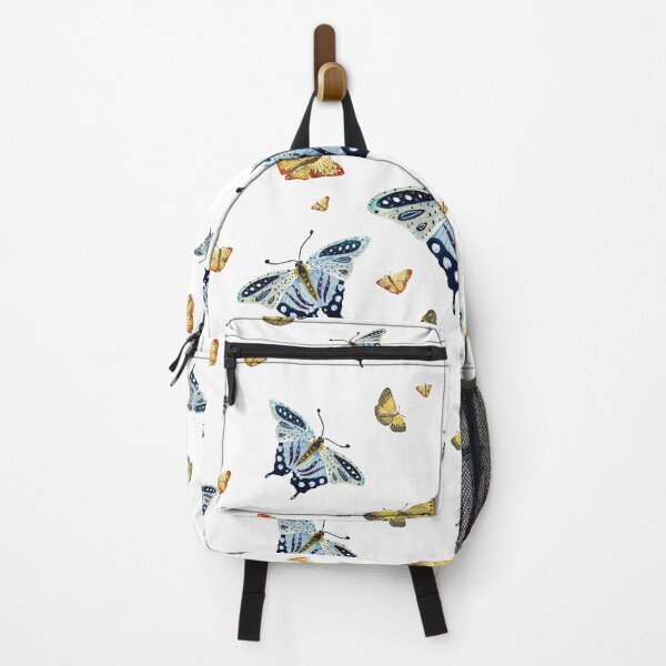 Item preview, Butterfly yellow orange blue a watercolor pattern designed and sold by Yana Mustafina | Boho Soulful Designs.
