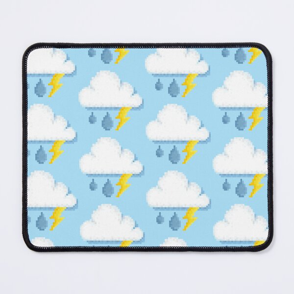 Item preview, Retro Pixel Lightning Rain Storm Weather Icon Design designed and sold by 8BitTrip.