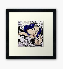 roy lichtenstein a drowning girl framed print Framed Print