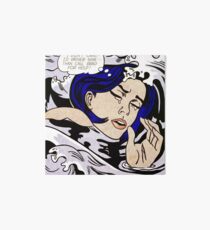 roy lichtenstein a drowning girl framed print Art Board