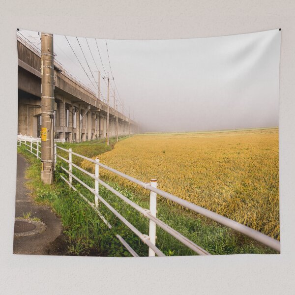Item preview, Japan Railway desapareciendo a través de una pared de niebla después del tifón designed and sold by AvonPerception.